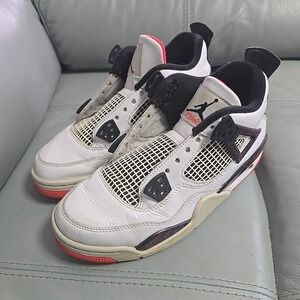 Nike Air Jordan 4‎ Retro Pale Citron Flight Nostalgia Size 6Y 408452-116